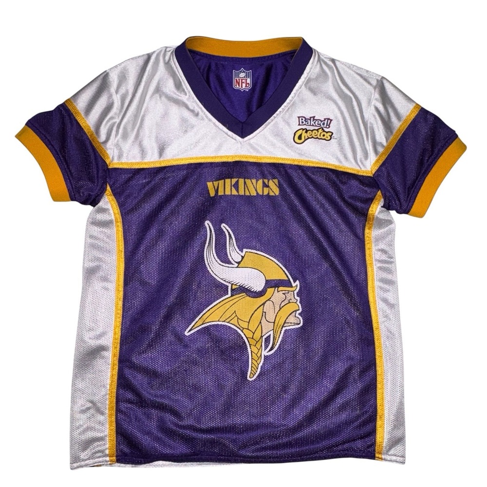 Minnesota Viking "Flag Football" Cheeto Reversible Youth Large  Football Jersey